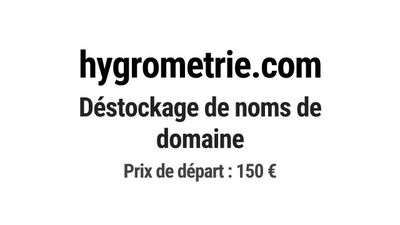 Nom de domaine hygrometrie.com.