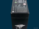 a black box with a picture of a motorcycle inside of it