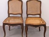 pair of antique french cane back chairs