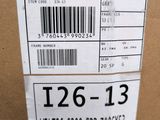 a close up of a box with a barcode on it