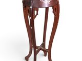 an image of a wooden table with a marble top