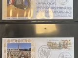 two stamps with a picture of a man and a woman on them