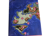 a book with a map of the world on it