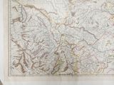 an old map of the country of scotland on the wall