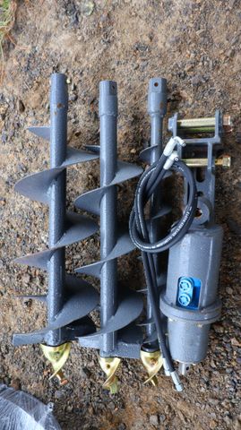 Tarière hydraulique pour mini-pelle 1t avec attelage, flexibles 8...