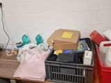a table with a bunch of items on top of it
