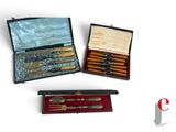 three different types of silverware in a case