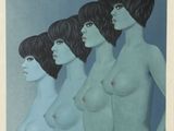 an image of a painting of three women standing next to each other
