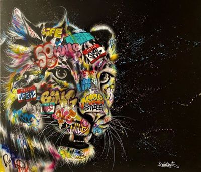 ONEMIZER (né en 1987) Œuvre originale sur toile, (aérol, acr…