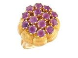 une image représentant une bague en or sertie d'améthyste et de diamants