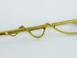 épingle à lunettes en laiton plaqué, avec fil torsadé