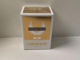 a white box with a yellow and white label on it