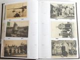a book opened to show pictures of people on the street