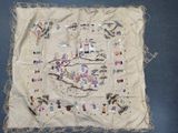 an image of a piece of cloth with a map of the world on it