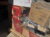 a stack of boxes that are sitting on a pallet
