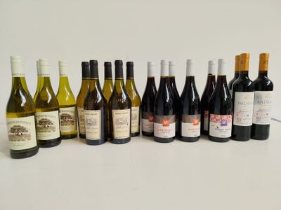de nombreuses bouteilles de vin alignées sur la table