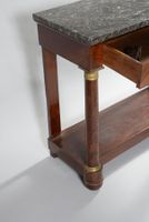Console rectangulaire en placage d'acajou ouvrant par un tir… (photo 4)