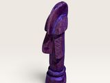 une image représentant une statue en bois d'une personne sur fond blanc