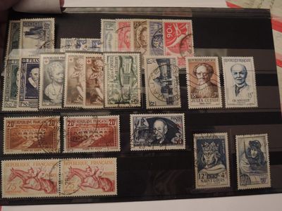 TIMBRES FRANCE Ob. COLL. ENTRE 1930/1954 DONT N°262 x2…