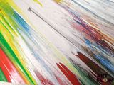 a picture of a colorful painting on the wall