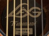 an image of a close up of a guitar with a label on it