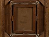 an image of a painting of a wooden frame with a picture in it