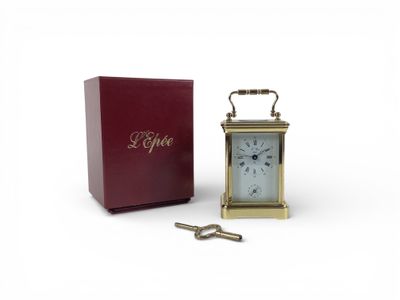 L’EPEE Pendulette d’officier en laiton et verres biseautés t… - Photo 1