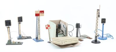 many different types of electronic equipment on a white surface
