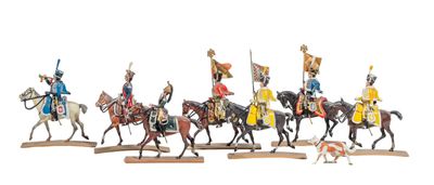 FIGURINE SEGOM EMPIRE Napoleon / Cavalier Officier Cuirassier Prussien