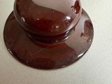 a chocolate cake on a plate on a table