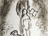 dessin représentant un homme et une femme debout à côté d'un oiseau