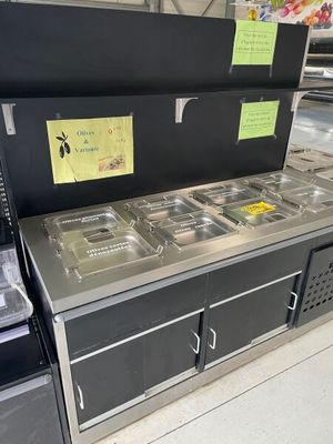 a display of food items in a store for sale