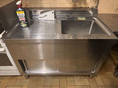 Plonge inox avec releveur d'eau - vj frais 14.