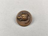 une petite pièce de bronze sur laquelle est représentée une tête d'ours