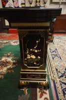 Joli bar vintage avec 2 tabourets assortis - laque de Chine … (photo 4)
