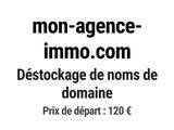 a black and white photo of a sign that says non - agence immo com