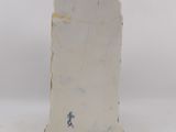 an image of a blue and white vase on a white surface