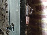 a close up of a door with a lock on it