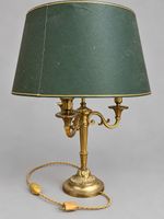Lampe de bureau en bronze à 3 branches, H : 57 cm