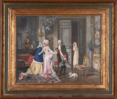 an image of a painting of a man and a woman in a room