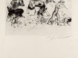 an image of a black and white drawing of a group of bears
