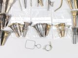 a lot of metal items that are sitting on a table