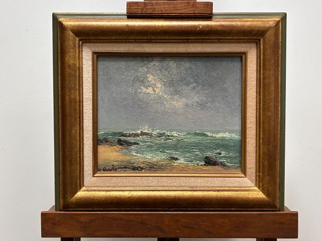 Jean Claude RESCHE (XXème) : « La vague ». Huile sur toile encadr...