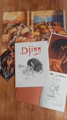 three books on a wooden table with drawings of women and men