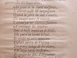an old book with a poem written on it