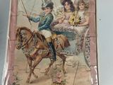 une image représentant une pièce de puzzle sur laquelle figure un couple à cheval