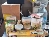 a table that has a lot of food on it