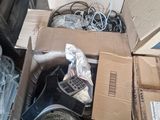 a box full of electronic equipment sitting on the floor