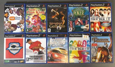 beaucoup de jeux vidéo sur la table ensemble