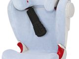 a close up of a child ' s car seat on a white background
